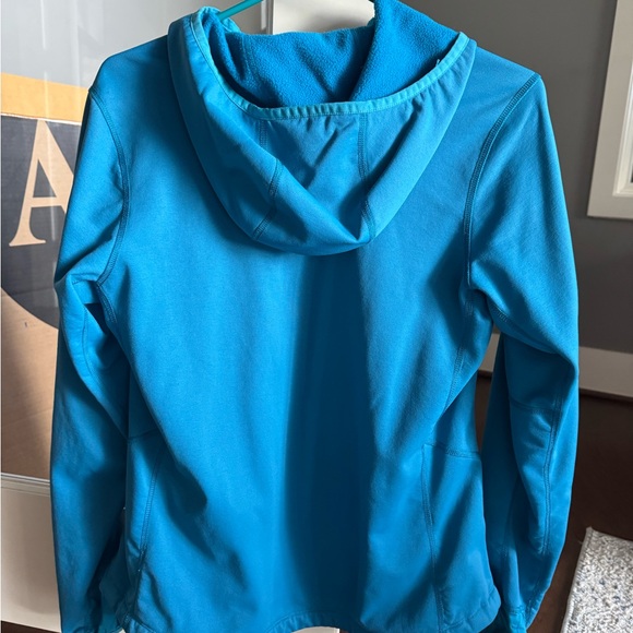 REI Bright Blue fleece lined zip up with hood - Picture 3 of 4
